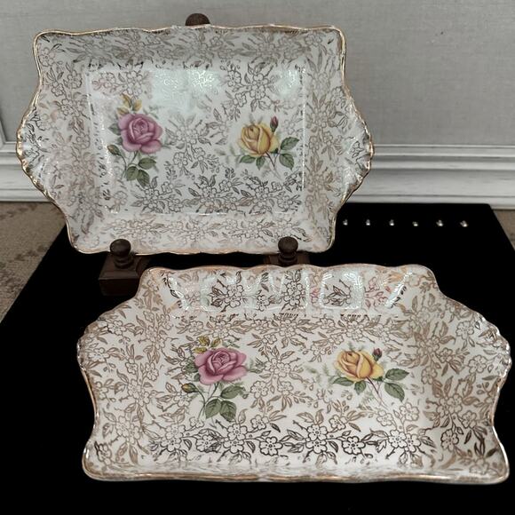 Royal Tudor Ware Barker Bros dessert Tray - set of 2 - Picture 1 of 6